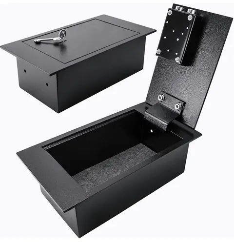 0.22 Cu. Ft. Hidden Floor Safe with Key Lock Solid Steel Construction, Concealed