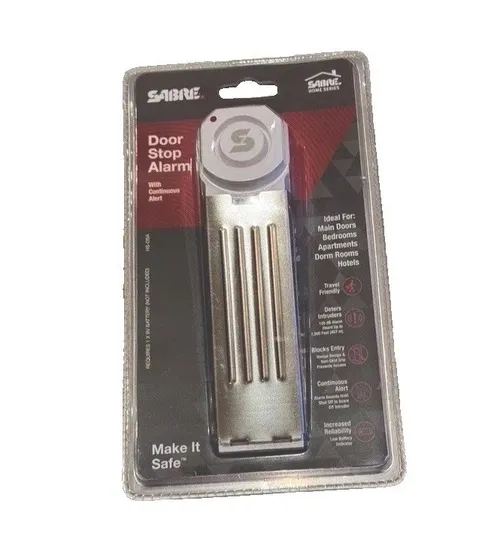 Sabre HS-DSA Door Stop Security Alarm Plastic Wedge With 120 db Siren NIB