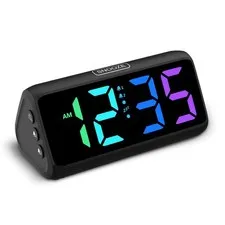 Netzu Loud Alarm Clock for Heavy Sleepers, RGB Alarm Clocks for Bedrooms Seni...