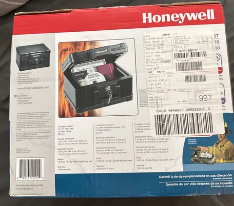 Honeywell Fire Chest Safe Box w/ Key