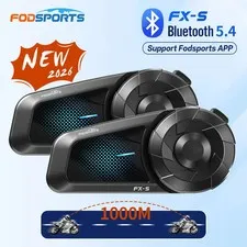 2pcs Fodsports FX S Motorcycle Intercom Bluetooth Helmet Headset Wireless Moto