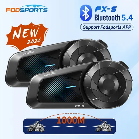 2pcs Fodsports FX S Motorcycle Intercom Bluetooth Helmet Headset Wireless Moto