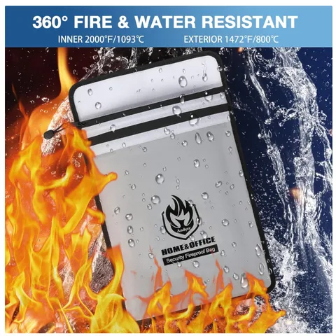 High-Viz Fireproof Bag for Fast Evacuation, Night Reflective