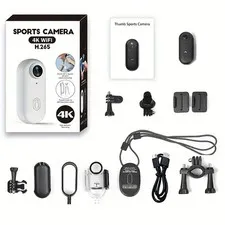 4K Thumb Action Camera, HD Sports Camera, Digital Image Stabilization, Automatic