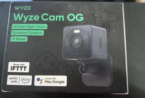 Wyze Cam OG Wired Indoor/Outdoor Camera works with Alexa Hey Google IFTTT