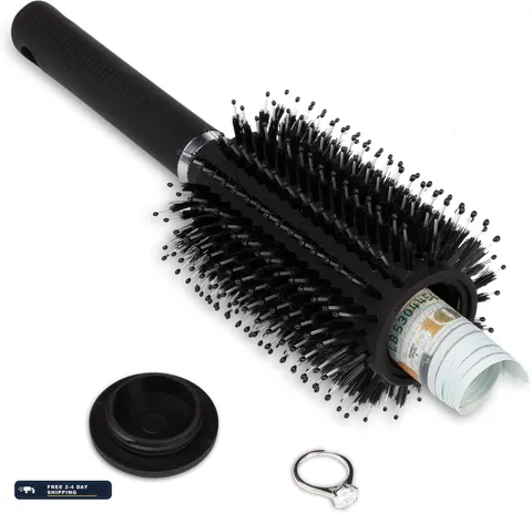 Diversion Safe Hair Brush Secret Safe Can, Hidden Storage for Money, Jewelry