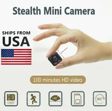 Mini cámara portátil HD 1080P pequeña, con visión nocturna y activación por dete