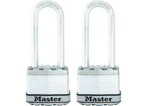 Master Lock M5BLCTLJHC Magnum Padlock With Octagonal Handle 2" x 2-1/2" 2-Pack