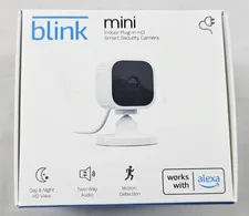 Blink Mini Indoor Plug-In HD Smart Security Camera - White