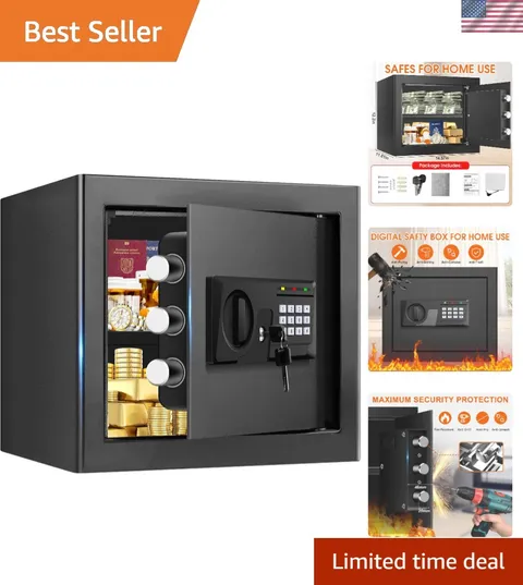 1.8 Cuft Fire proof Safes for HOME USE, Anti-Theft Digital Security Safety Bo...