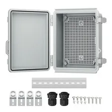 Joinfworld Outdoor Electrical Box Waterproof Junction 8.7"x6.7"x4.3", grey
