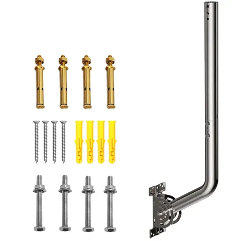 28" Heavy Duty Adjustable Antenna Wall Mount – 430 Stainless Steel J-Pole Sol...