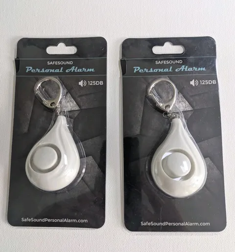 SafeSound 2 Personal Alarm Keyring~White~Original Name Brand~Safe Sound~125DB