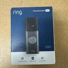 Ring Wired Doorbell Pro (3rd Gen) - 4K Retinal Vision 3D Motion Silver (SEALED)