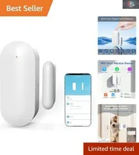 Smart WiFi Magnetic Door & Window Alarm with App Alerts