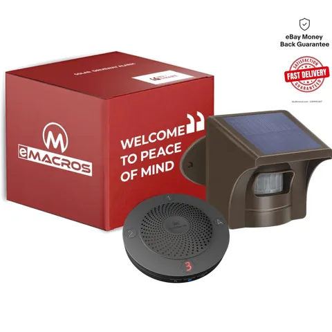 Reliable Wireless Driveway Alarm with Solar Sensor - Perfect for Home Security