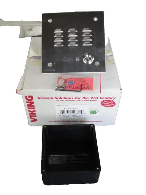 NEW Viking Electronics E-30-EWP Stainless Steel Handsfree Phone with Dialer