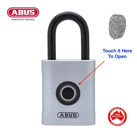 Abus Touch 57/50 Biometric Fingerprint Operated Padlock Free Post Aust-IP RATED