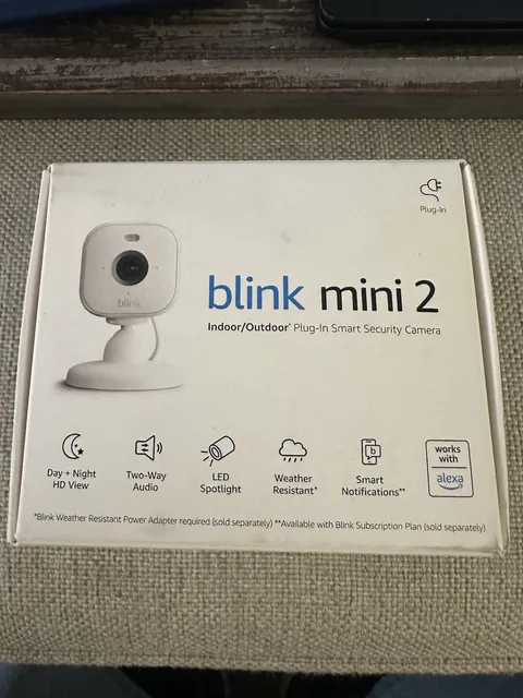Blink Mini 2 HD 1080p Smart Security Camera Indoor/Outdoor Plug-In