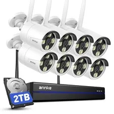 Wireless Camera System, 16CH 4K Security NVR, 8Pcs 3MP Outdoor Cameras(Wired ...
