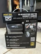 Night Owl Night Vision Security Camera And Audio 100FT HI-Resolution 600 TVL New