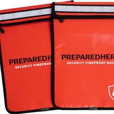 Fireproof Bag - 2 Pack. Fire Resistant Large 11" By 15" Document Bag To Safely