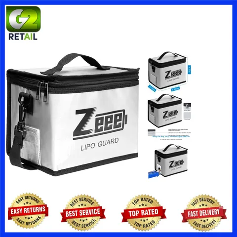 Fireproof Explosion-Proof LiPo Battery Storage Pouch - Large Capacity 8.46x6.5in