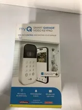 MyQ Smart Garage Door Keypad 1080p HD Video Live, Wireless App Control, White