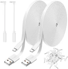 2 Pack 20FT Power Extension Cable Compatible with Wyze Cam V4/V3/Og,Wyze Cam Pan