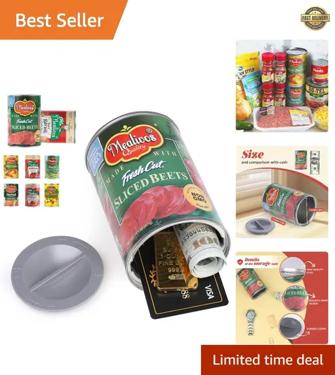 Grey and Red Beet Diversion Can Safe - The Elegant Way to Keep Valuables Safe