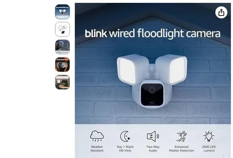 Blink Wired Floodlight Camera - White
