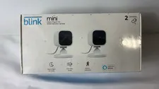 Blink Mini 2-Pack Indoor Plug in HD 1080p Security Cameras with Wifi White New