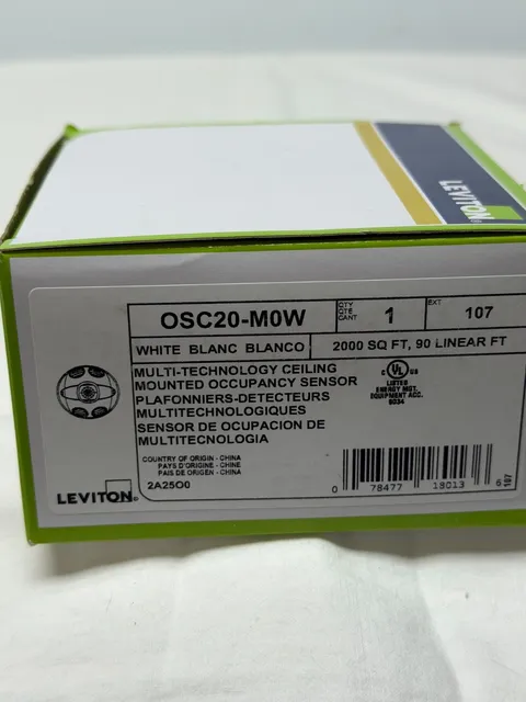 Leviton OSC20-M0W 24V Ceiling Occupancy Sensor 2000SF 90 Linear Ft. White