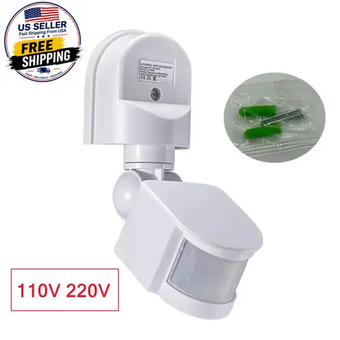 PIR Motion Sensor Switch 110V~265V LED Infrared PIR Motion Sensor Detector Wall 