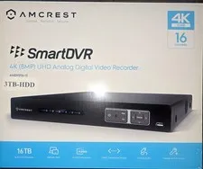 Amcrest 4K UltraHD 16 Channel AI DVR Security Camera System Recorder, 3 TB