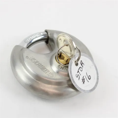 CHINROSE D70 Stainless Steel Disc Padlock w/ 1 Key Round Hardened Lock