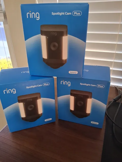 3-RING Wireless Spotlight Cam PLUS In Black.....SHIP FREE!!