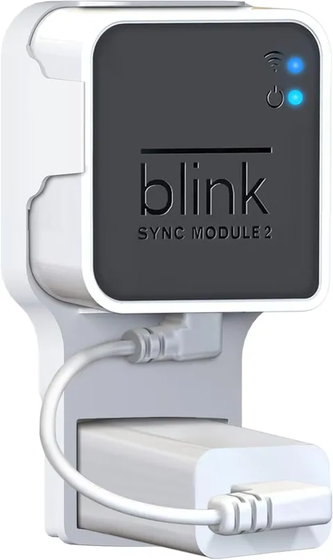 Kidjoyo Wall Mount for Blink Sync Module 2 with Short Cable - save Space - No Me
