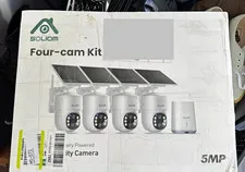 Soliom Four-cam Kit 4-Cam 5MP Solar Wi-Fi Outdoor Night Vision Alexa