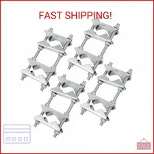 4 Pack Antenna Mast Clamp 2 inch Pole to Pole Mounting Kits Heavy Duty Mast to M
