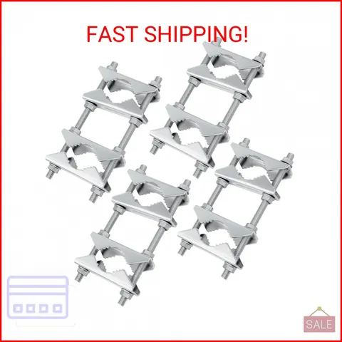 4 Pack Antenna Mast Clamp 2 inch Pole to Pole Mounting Kits Heavy Duty Mast to M
