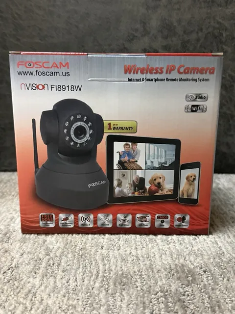 Wireless Indoor Dome Shaped Pan/Tilt IP Security Camera Black / Model FI8918W