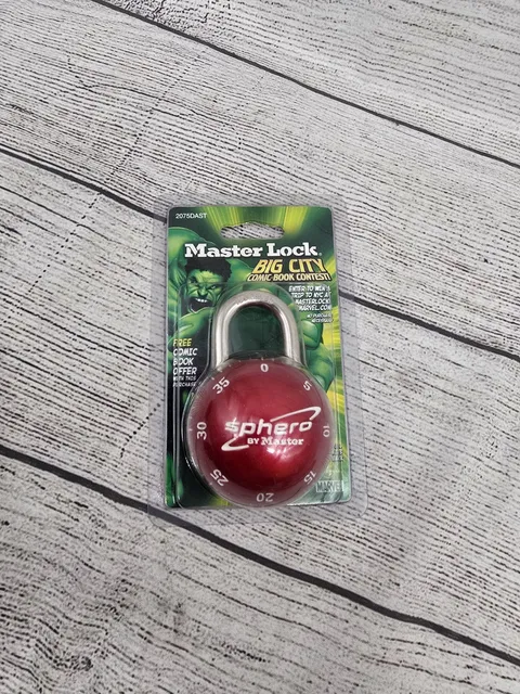 MASTER LOCK 2075DAST SPHERO Spin Combination Lock RED.  2002