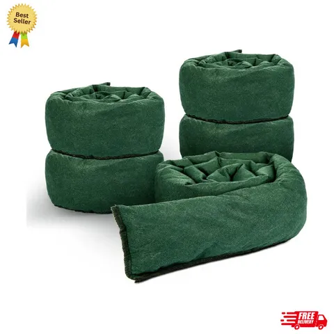 5 Pcs Water Barrier 5 Ft X 6.5 Inch Flood Barriers for Home Reusable Absorbent