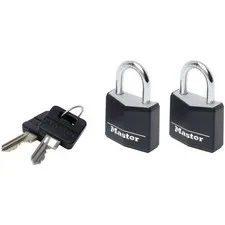 Master Lock 9130EURTBLK Aluminum Vinyl Black Cover 30mm 4-Pin Lock - Ka X