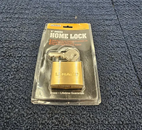 (QTY 3) U-Haul 50L: 2" Brass Home Lock with Keys fits U-Haul Trucks and Trailers