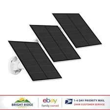 5W USB Solar Panel for Outdoor Security Camera with Adjustable Bracket, 3 Pack