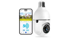 WESECUU Light Bulb Security Camera -5G& 2.4GHz WiFi 2K Security Cameras Wireless