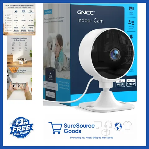 2.4GHz Indoor Security Camera 1080P Pet Monitoring Two-Way Audio Night Vision
