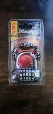 New Master Lock Word Combination Lock Padlock Characters Numbers Text BLACK